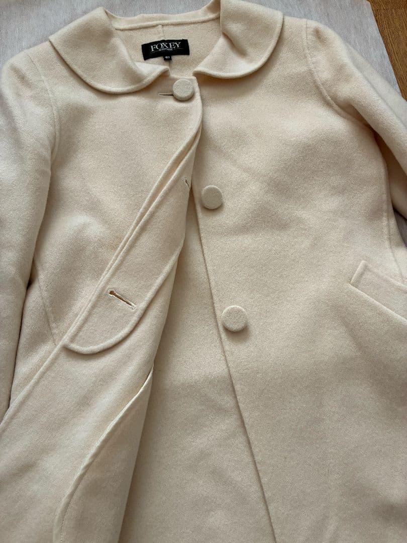 最終価格フォクシー　カシミヤ100%　コート　40