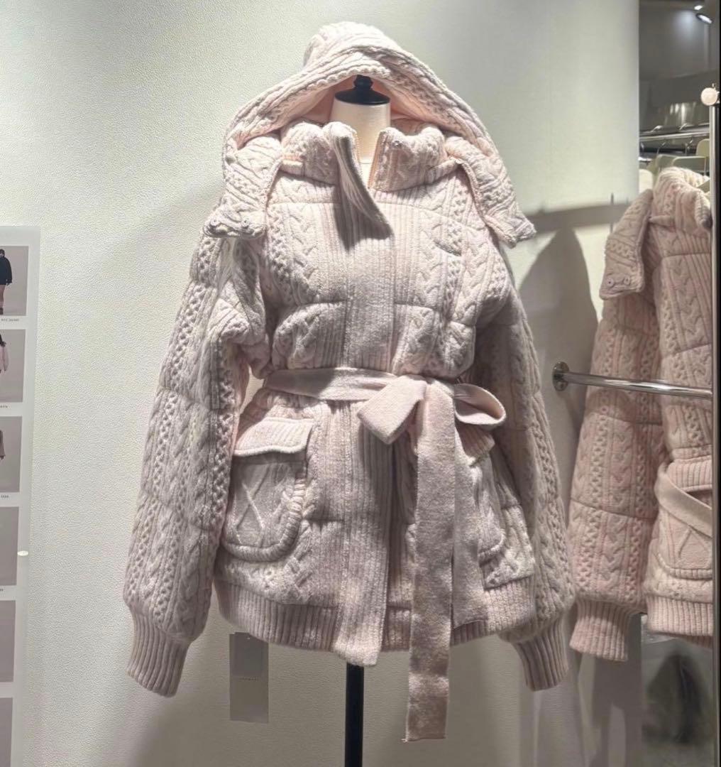 Mary quilting knit shape jacket ピンク