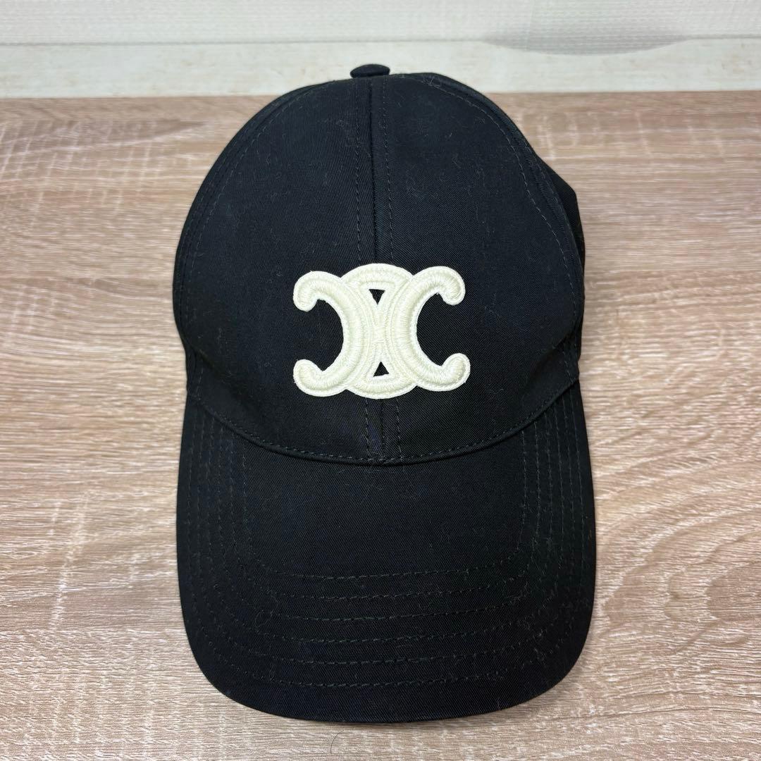 CELINE 黒 ベースボールキャップS