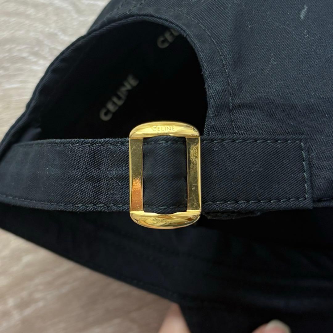 CELINE 黒 ベースボールキャップS