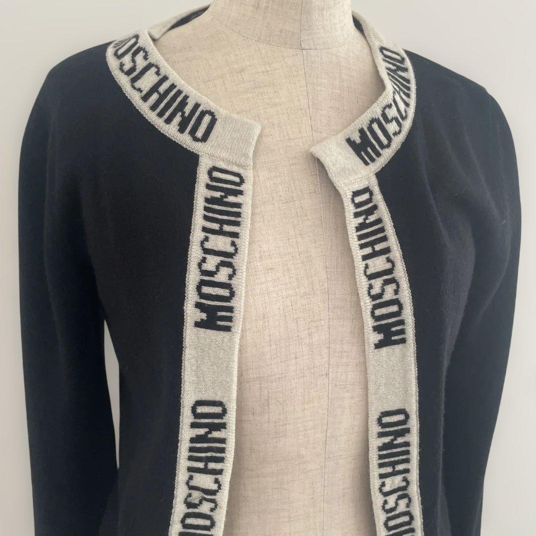 MOSCHINO ブラック カーディガン ニット　人気アイテム！ブラックカラー