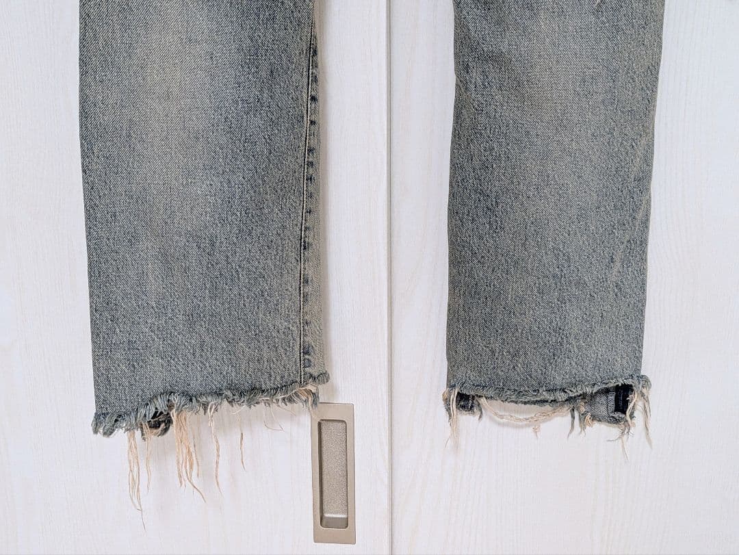 R13／double classic shredd hem／ダメージデニム