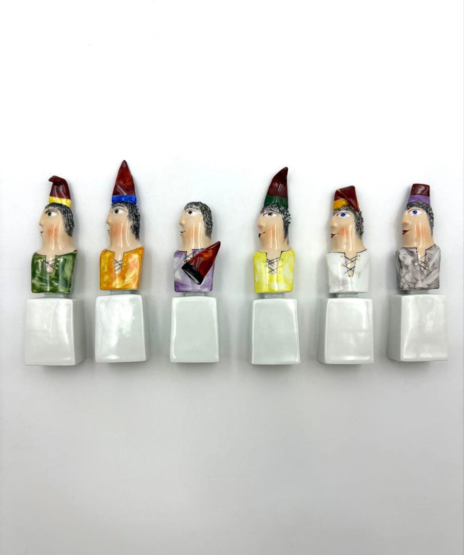 希少　マイセン オルフ・フィーバー　劇場　人形　ドワーフ6人衆　双剣マーク　6体