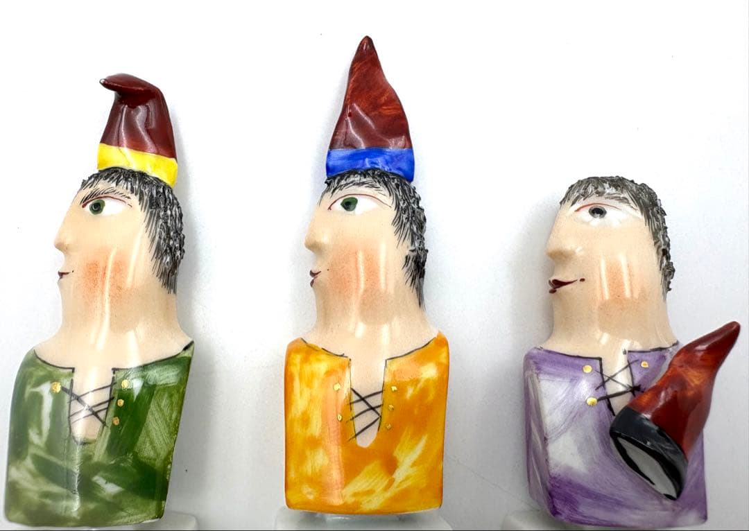 希少　マイセン オルフ・フィーバー　劇場　人形　ドワーフ6人衆　双剣マーク　6体