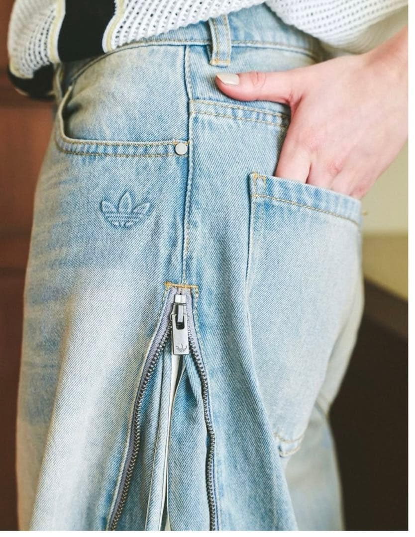 新品24 ADILENIUM シーズン3 ジップウォッシュド デニム パンツ