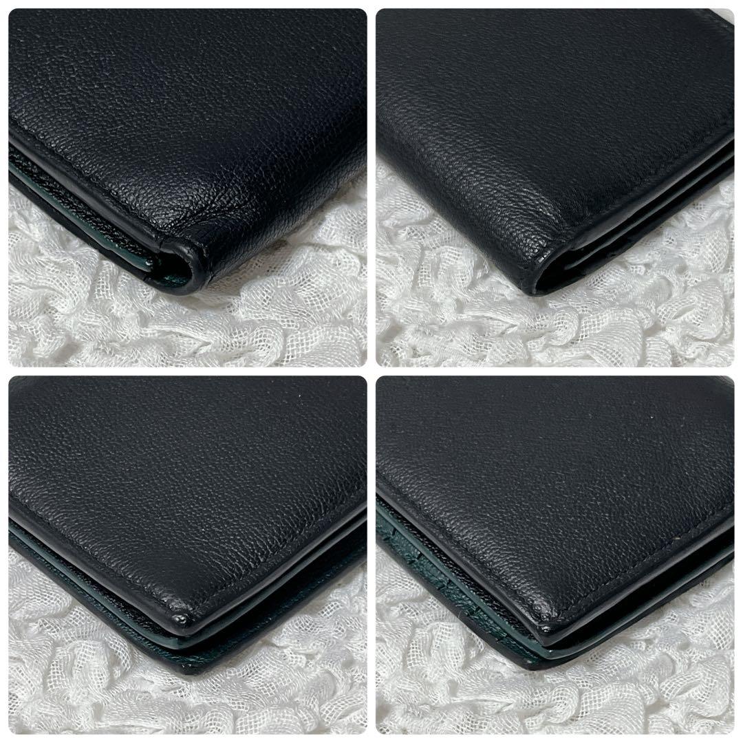 現行品✨BVLGARI ブルガリ ブルガリマン 二つ折り　財布 バイカラー　黒