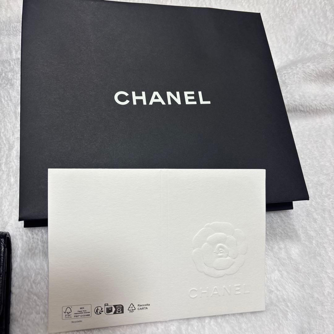CHANEL 三つ折り財布 マトラッセ コンパクトウォレット