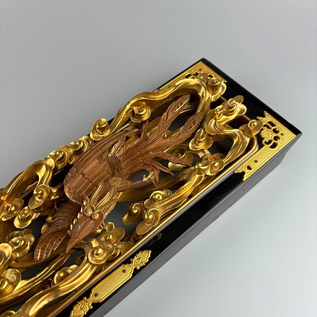 木彫 金彩色 透彫 欄間 細密彫刻