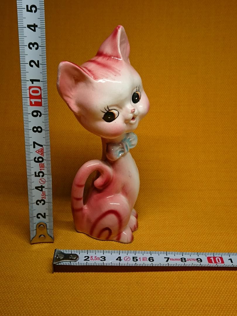 ネコ　陶器　オブジェ　置物　インテリア　工芸品　美術品　A2772