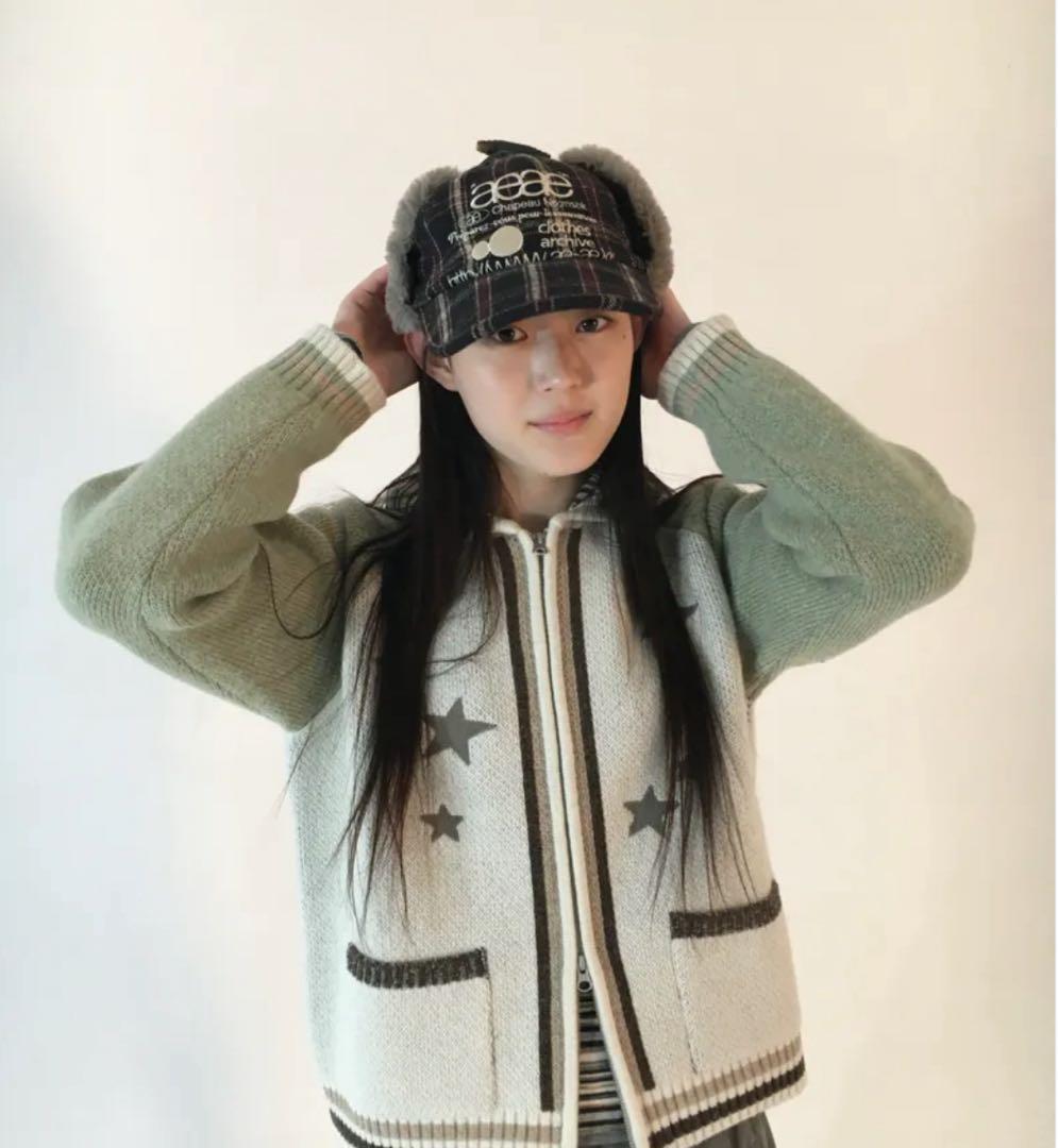 帽子 aeae WEB LOGO TROOPER CAP [BLACK]