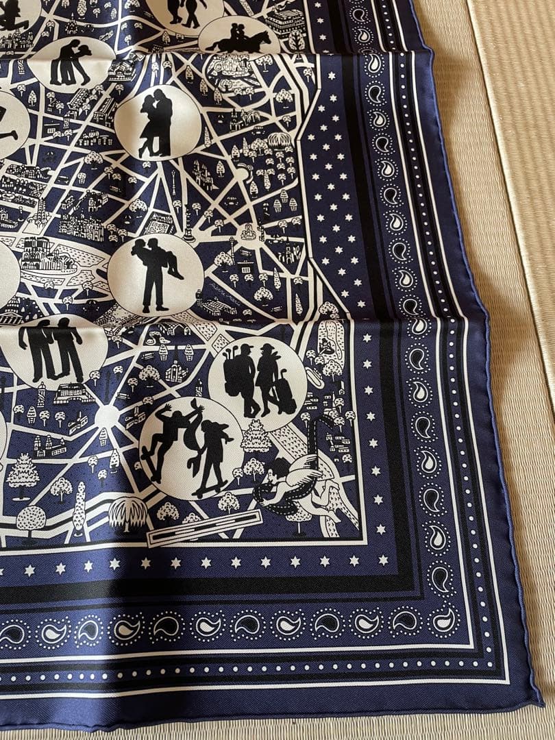 Bandana 55パリの恋人たち ネイビー 新品未使用