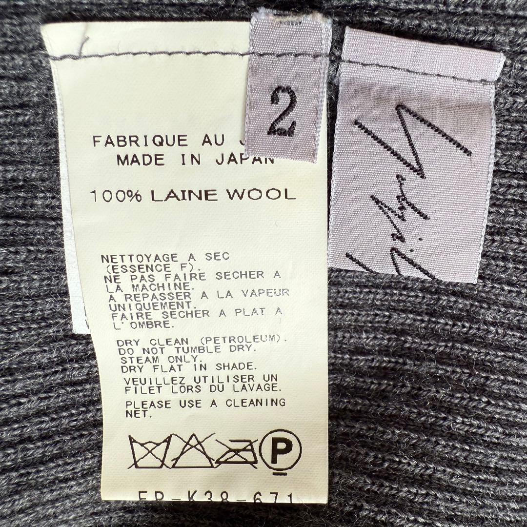 【美品】ヨウジヤマモト　ドライバーズニット　ダブルジップ　バイカラー　羊毛