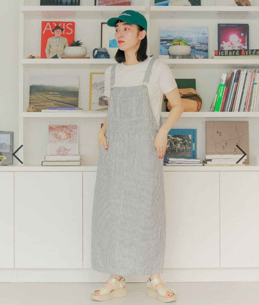 もち子様☆ニコアンド☆FINEリネンステッチジャンパースカート