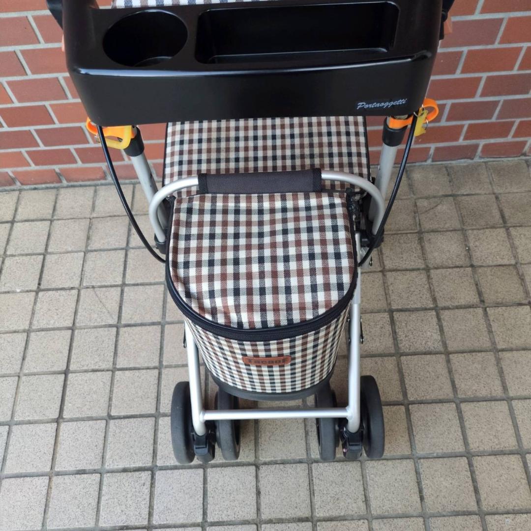 ☆☆シルバーカー　幸和製作所　テイコブポルタ STU02 チェックブラウン