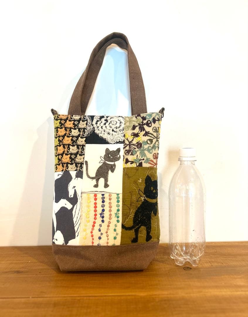 pjcクロッチくんhandmade パッチワークトートバッグ　ミナペルホネン