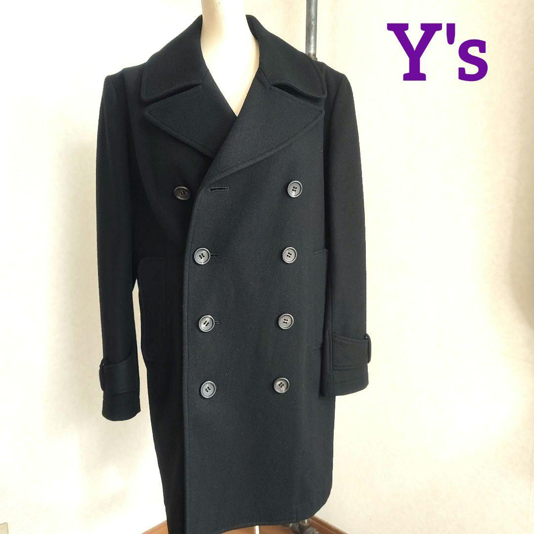 ヴィンテージ　 Y's /ワイズ ウールコート ダブル ブラック 2