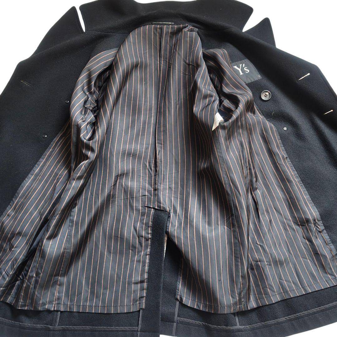 ヴィンテージ　 Y's /ワイズ ウールコート ダブル ブラック 2