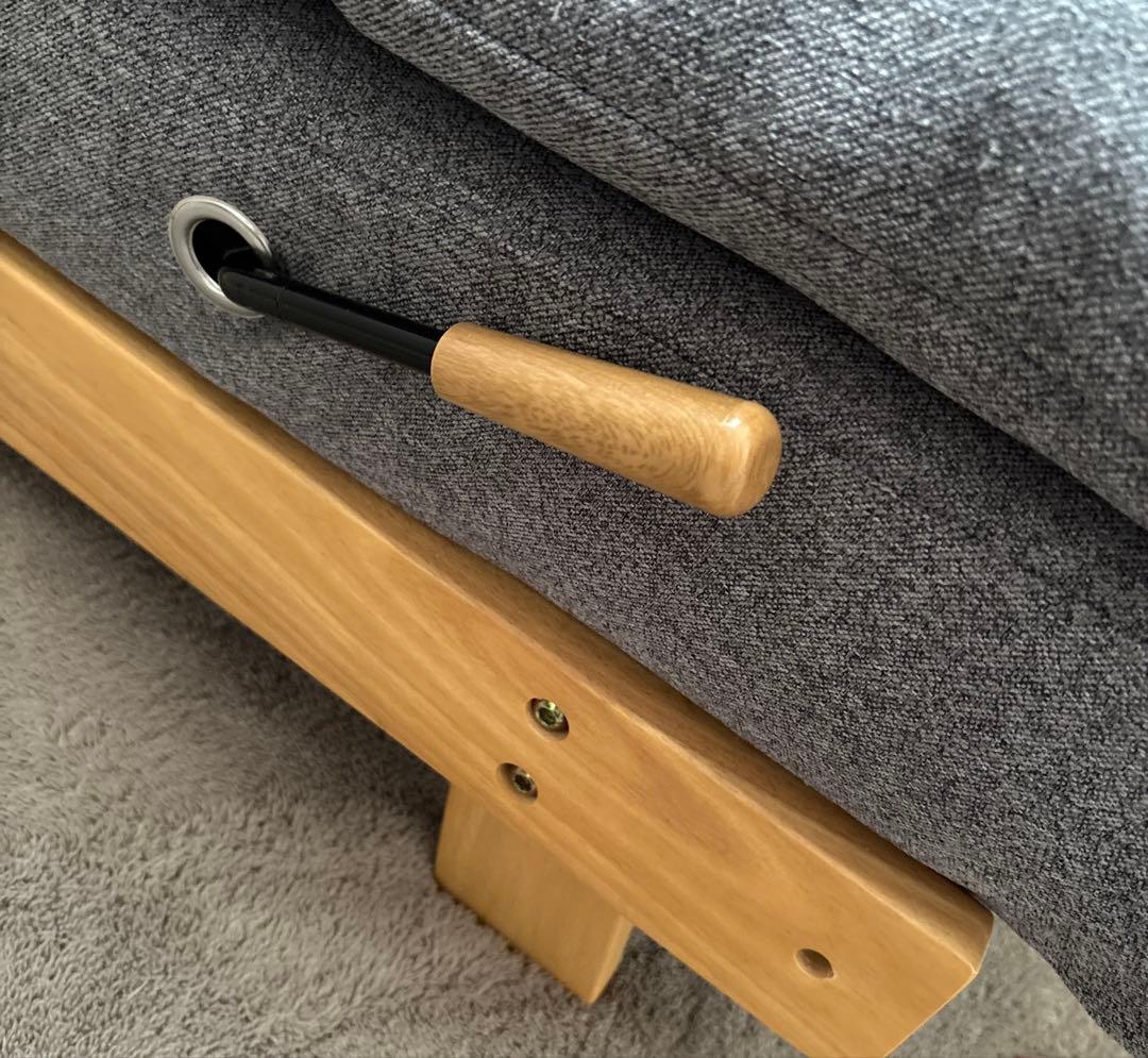 ニトリ　リクライナーソファ　チェア　グレー　右レバー