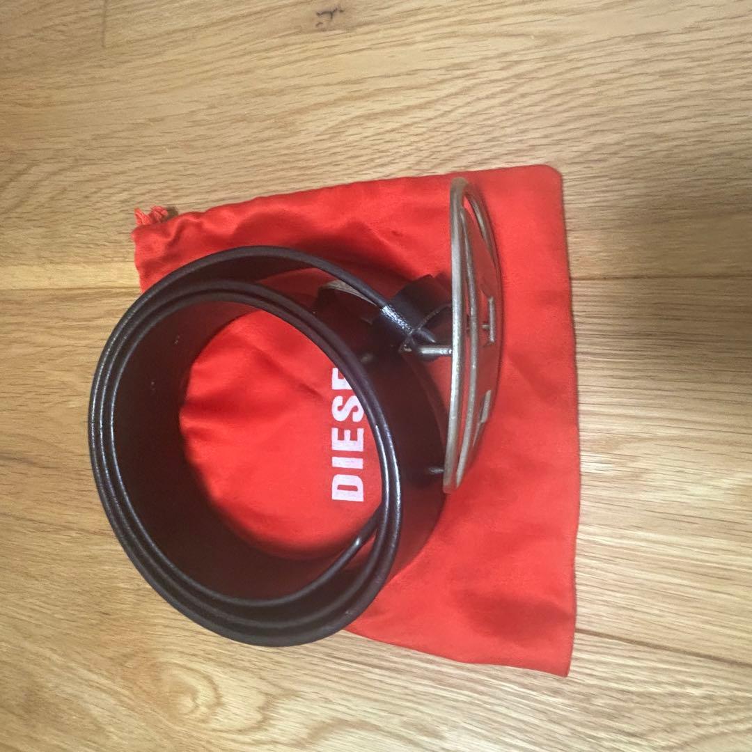 DIESEL ブラック ベルト レザーベルト