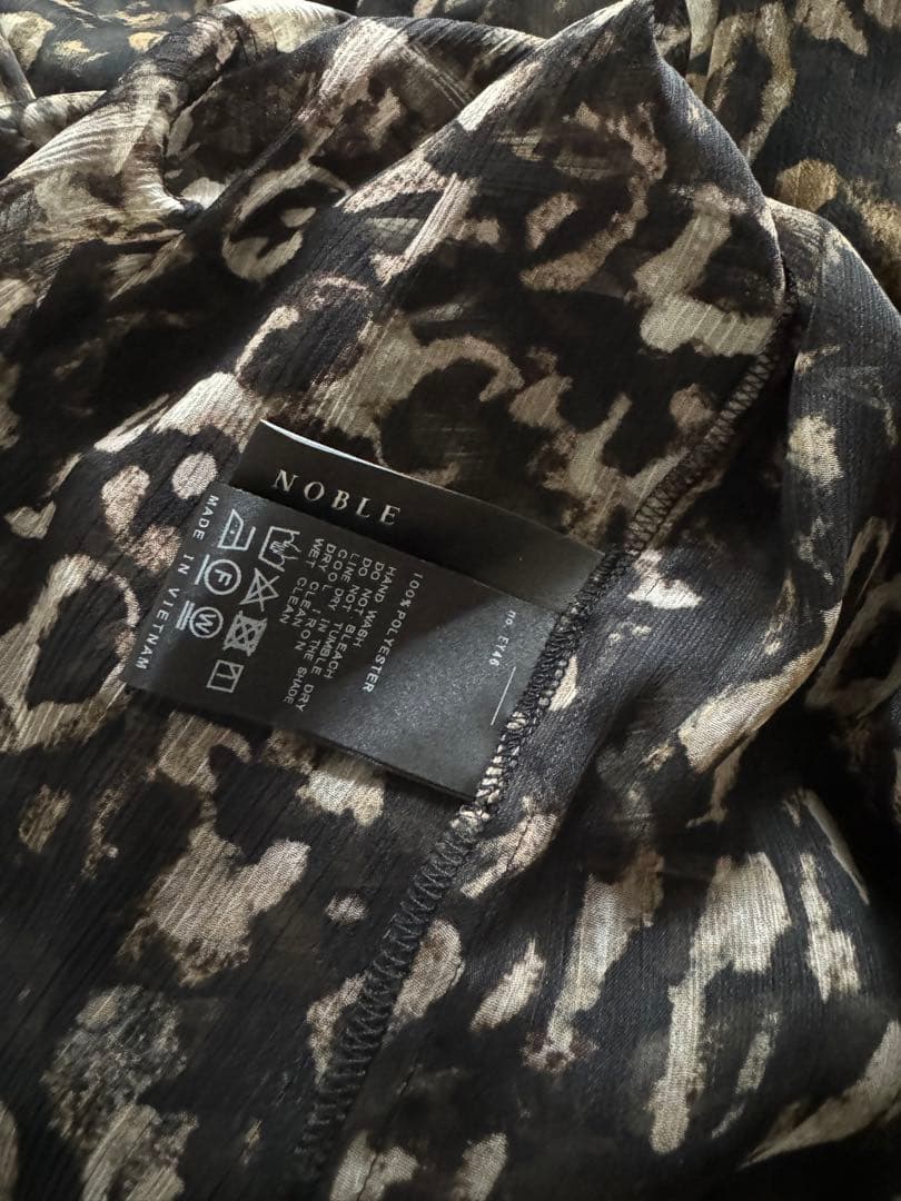 NOBLE レオパード柄マキシワンピース