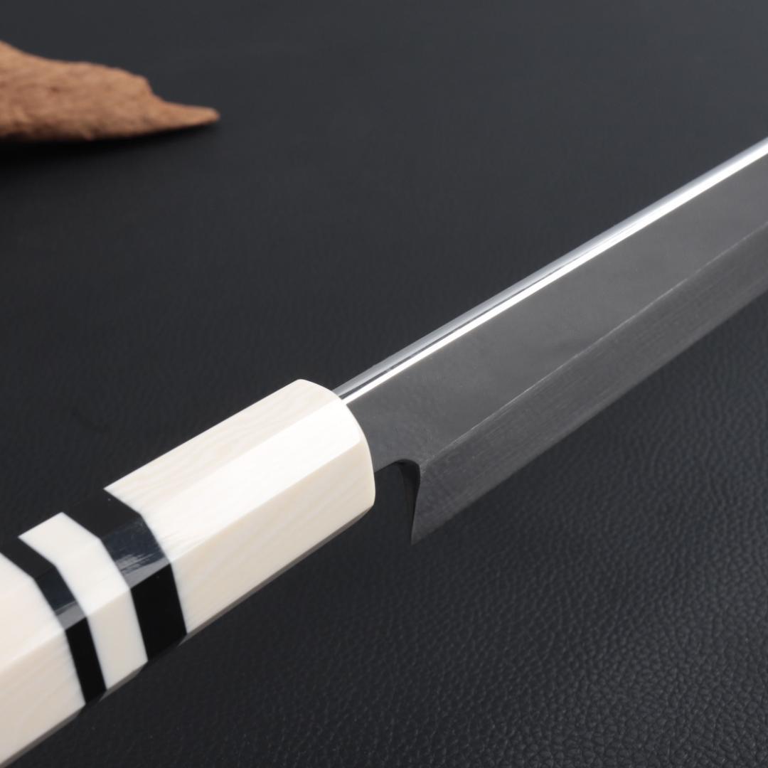 8140 鏡面仕上げ 柳刃包丁 尺 刃は究極の切れ味 刺身包丁 人工象牙八角柄
