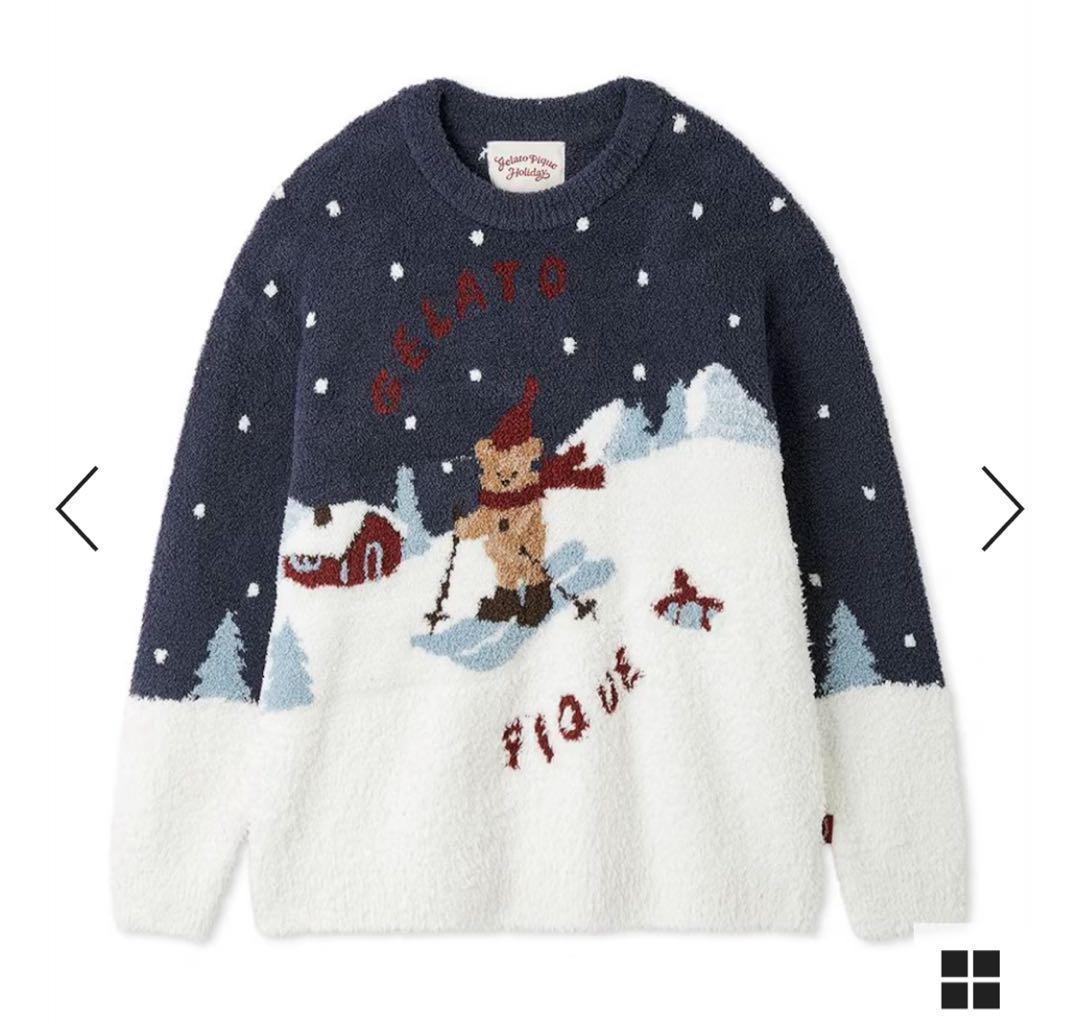 【新品未使用】ジェラピケ　スキーベアジャガードセットアップ