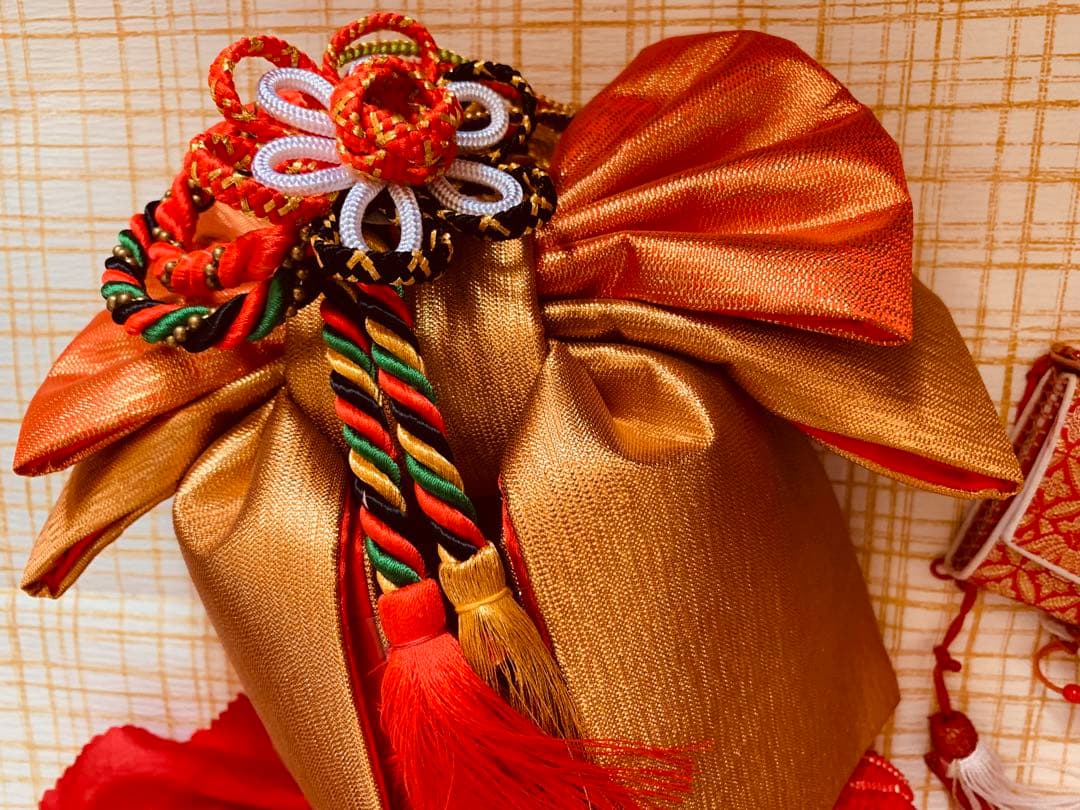 七五三　3歳から5歳の女の子のお支度　お着物は7歳用　はこせこ草履巾着