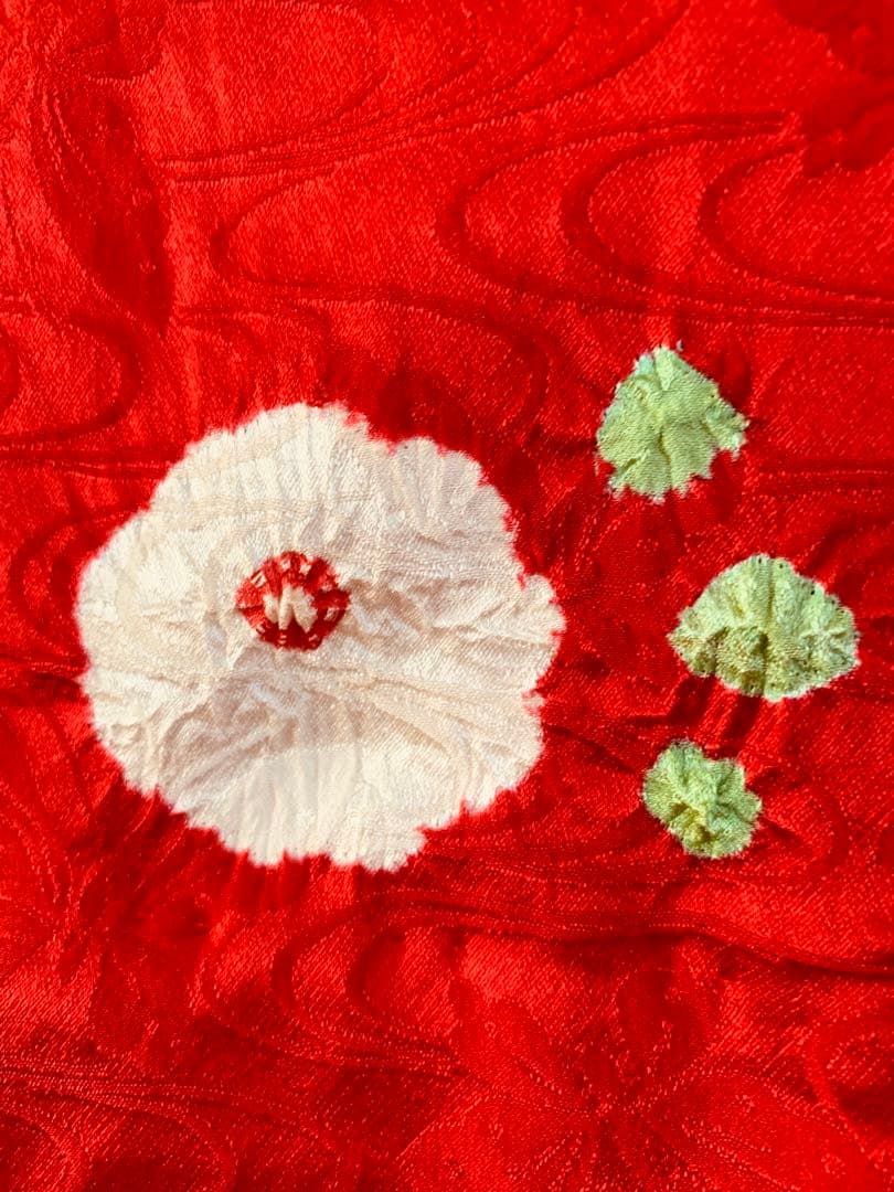 七五三　3歳から5歳の女の子のお支度　お着物は7歳用　はこせこ草履巾着