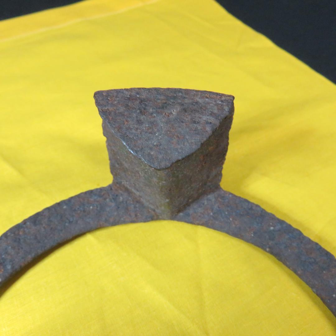 五徳 鬼爪 木箱 共箱 裏書 茶道具 囲炉裏 炉端 鉄瓶に