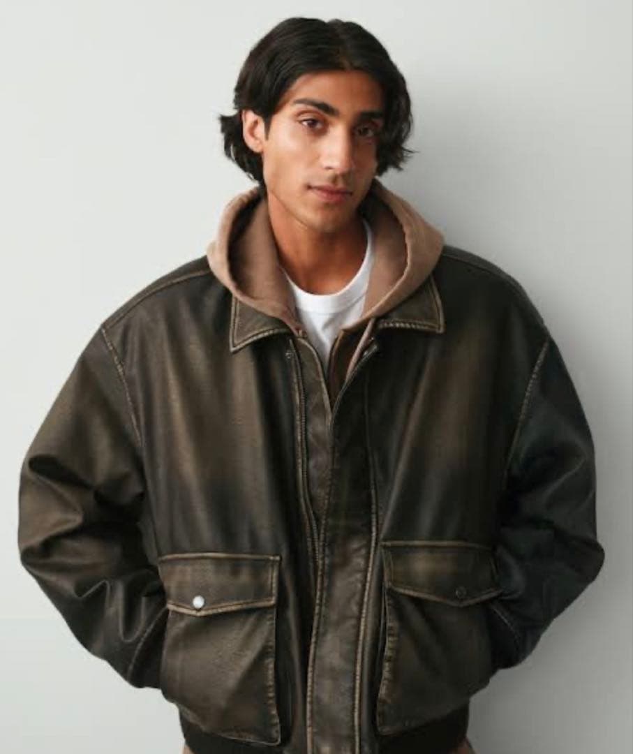 リサイクルヴィーガンレザーボンバージャケット M 完売品