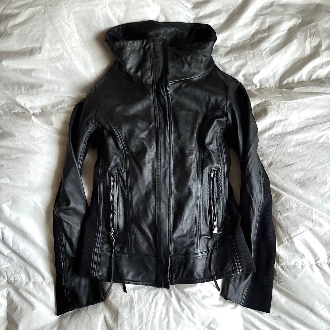 Ekam hommage ハイネック レザー ジャケット 00s y2k V系