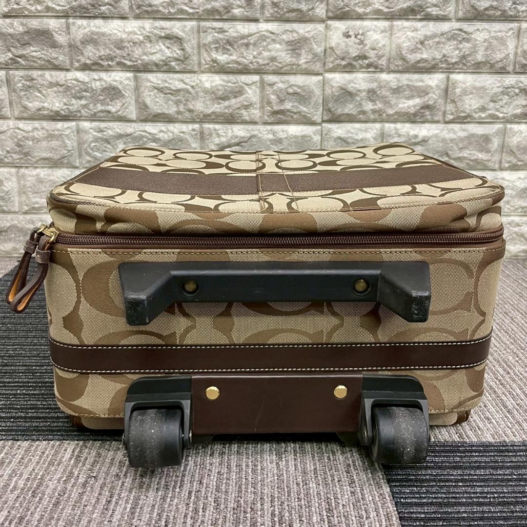 美品　COACH　コーチ　77020　シグネチャー　キャリーケース　二輪