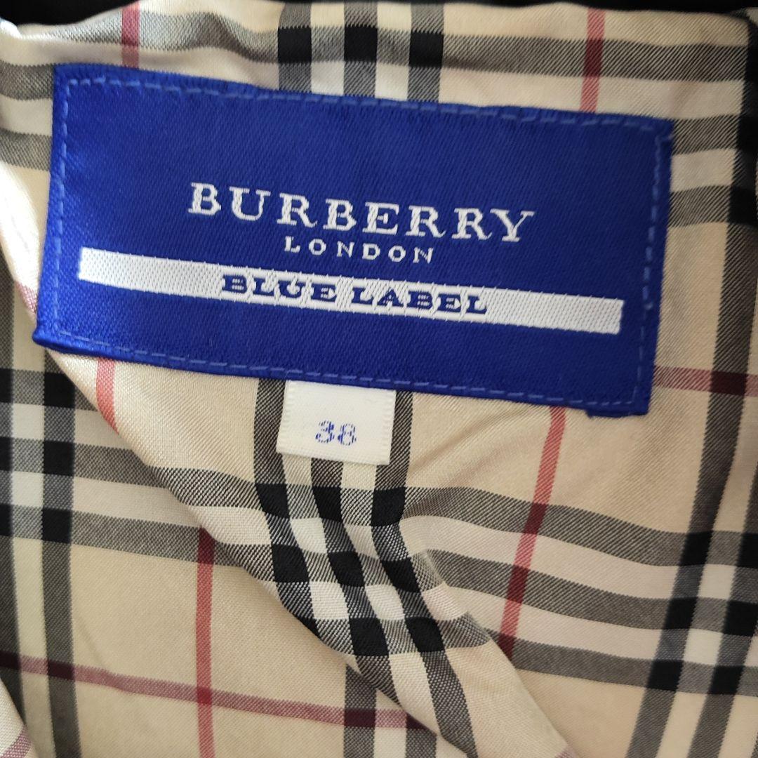 BURBERRY BLUE LABEL ブラックダウンジャケット 38