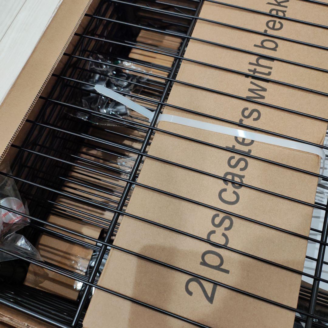 スチールラック 5段 キャスター付 収納棚 頑丈 ワイヤーシェルフ メタルラック