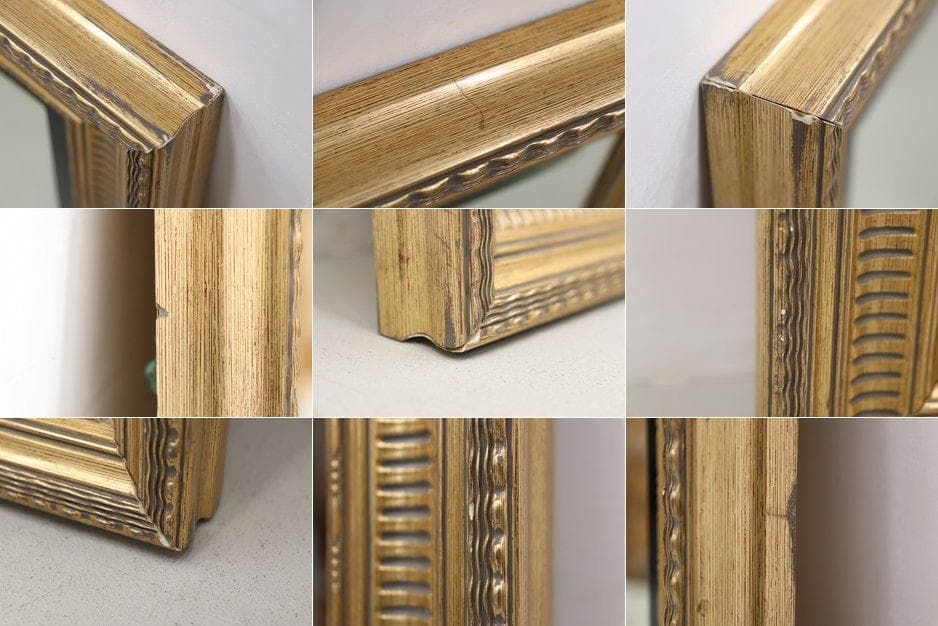 ヴィンテージ クラシカル ゴールド 壁掛け ミラー 鏡 額 サロン