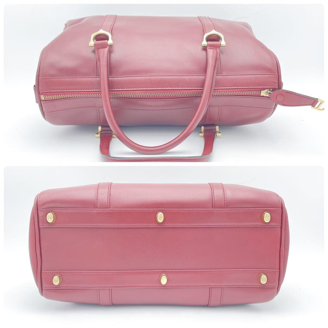 ✨️美品✨️ カルティエ マストライン ボストン バッグ レザー ボルドー