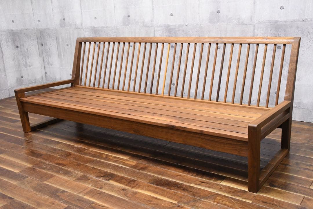 ELC33 シラカワ 飛騨の匠工房 3人掛けソファフレーム ウォールナット無垢材