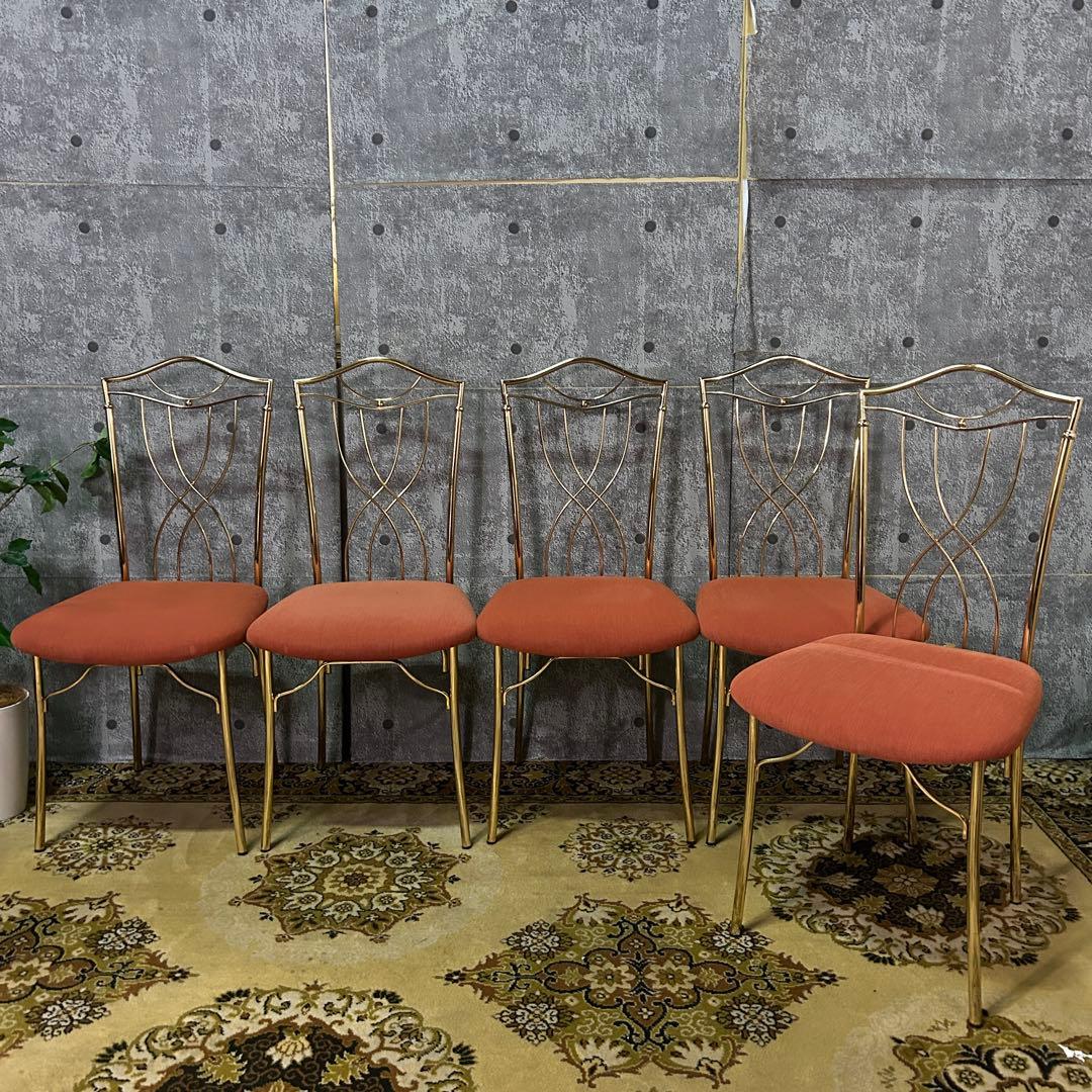 jujumatsui417꧁スペイン製꧂アイアンダイニングチェア5脚セット