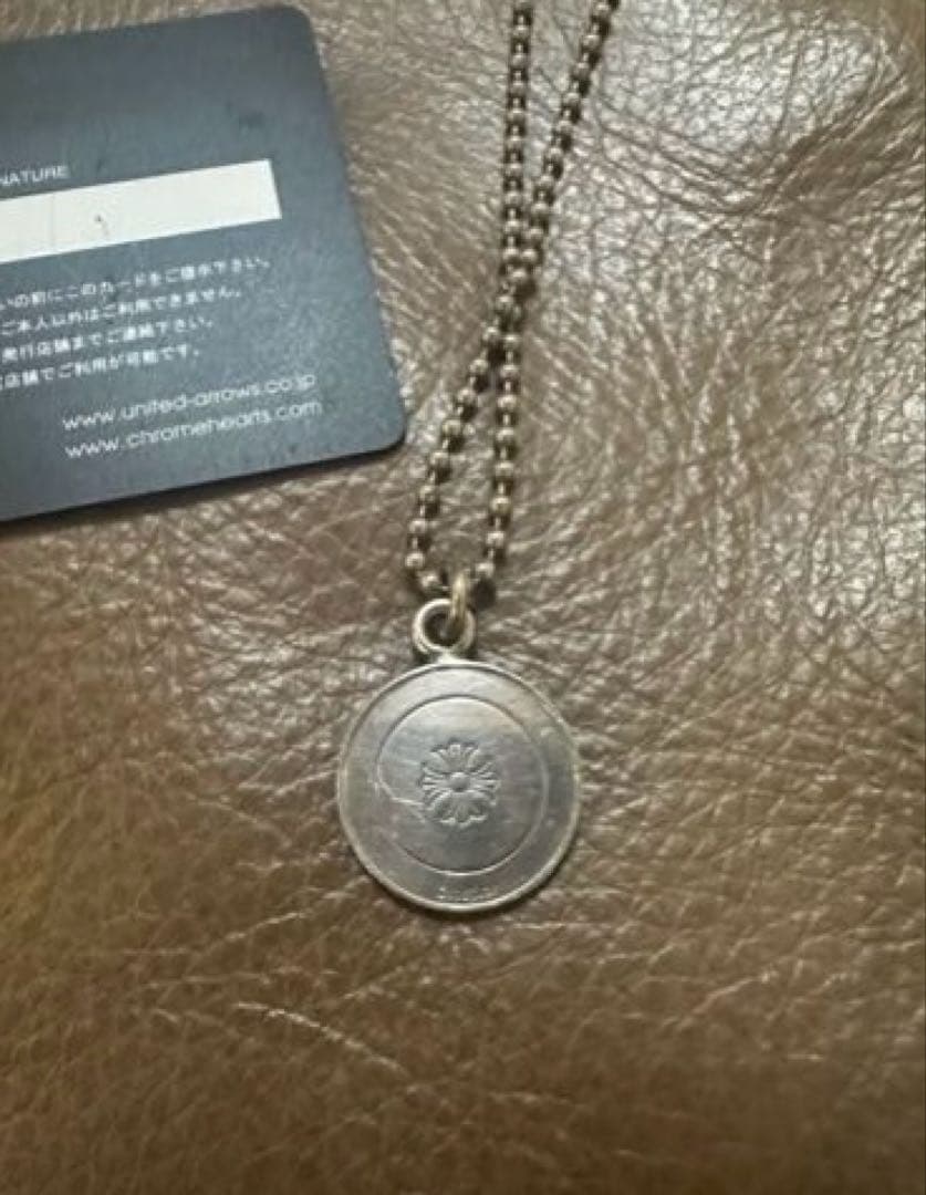 【美品】クロムハーツ　ネックレス　メダル　正規品ボールチェーン付