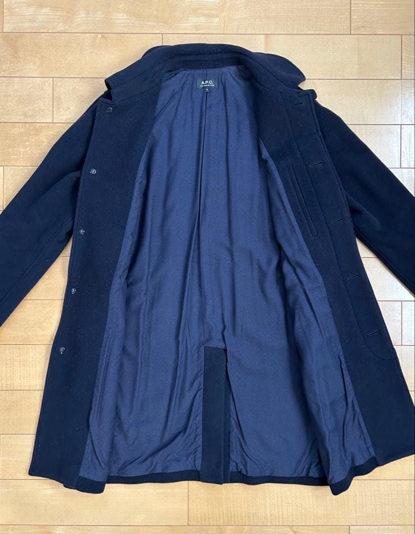 A.P.C. ダークネイビー ステンカラーコート