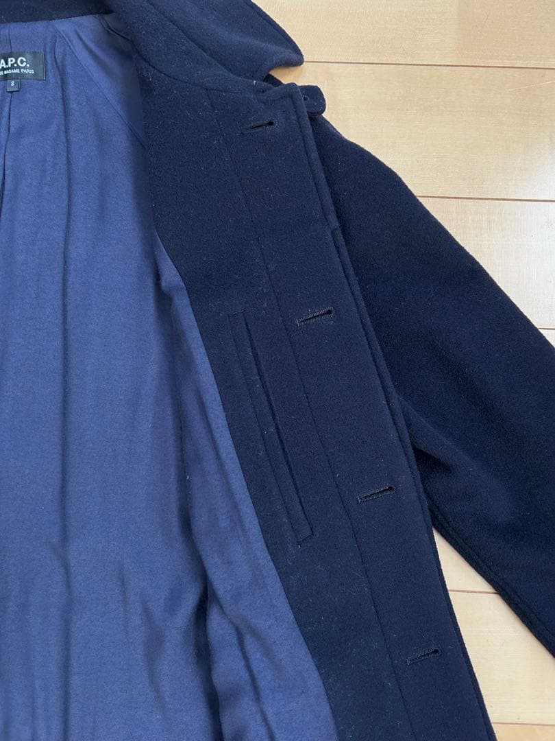 A.P.C. ダークネイビー ステンカラーコート