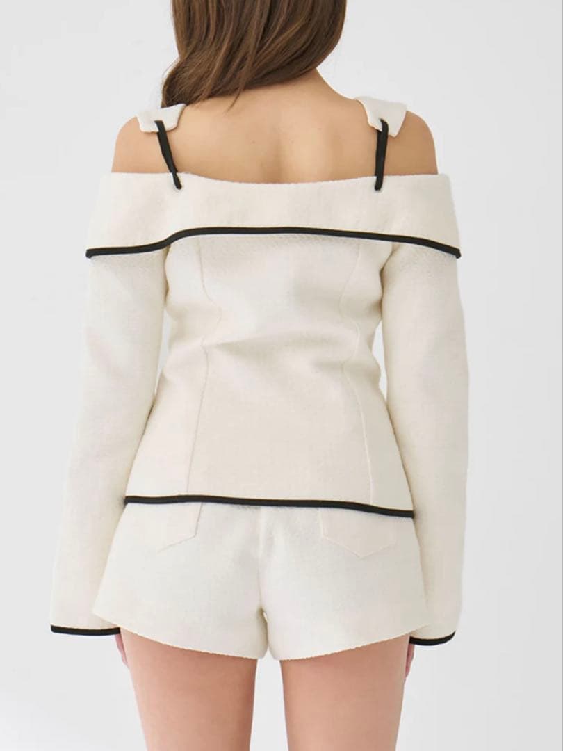 ボンディングツイードオフショルチュニック　完売品　Darich