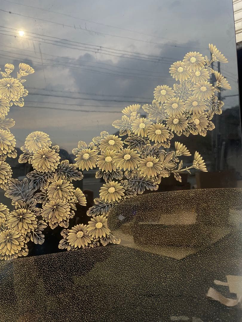 輪島塗　宮坂辰清　茶箪笥　衝立両面沈金　セット　茶道具　茶室