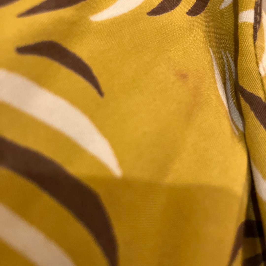 Butcher Products ハワイアンシャツ XL マスタード×リーフ柄