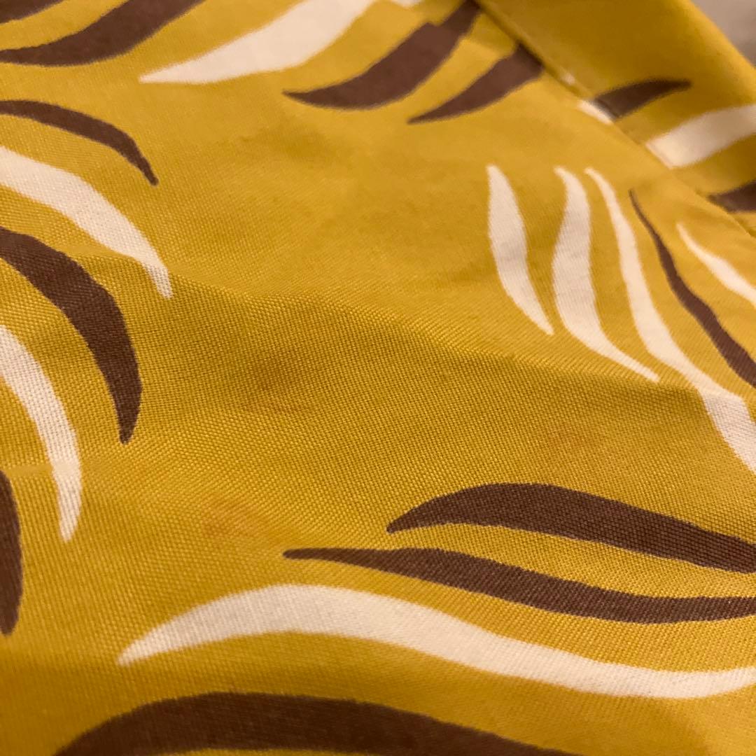 Butcher Products ハワイアンシャツ XL マスタード×リーフ柄