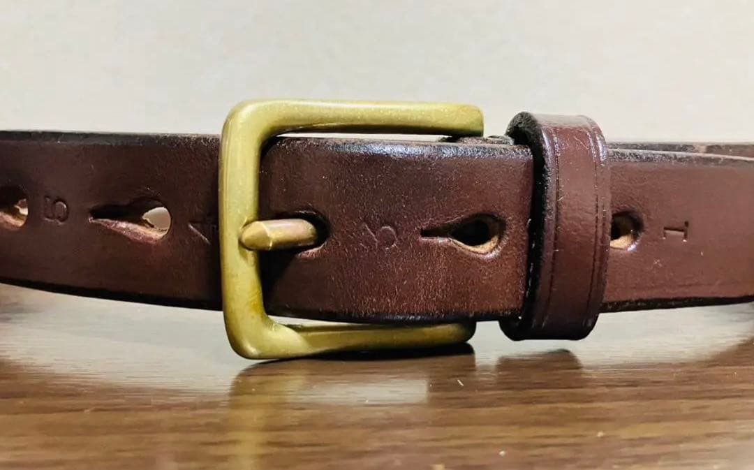 【美品】ジャベツクリフ　レザーベルト　ブラウン　英国　サドルレザー