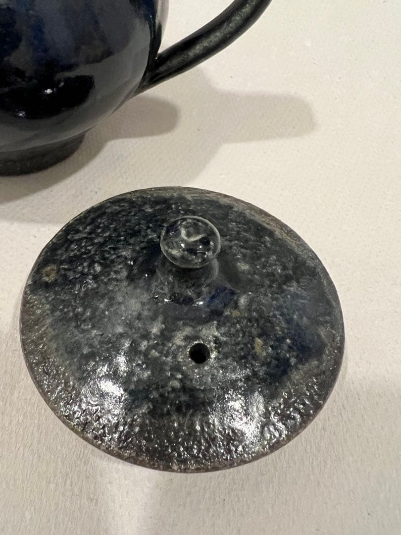 余宮隆　瑠璃釉　ポット　急須　新品未使用