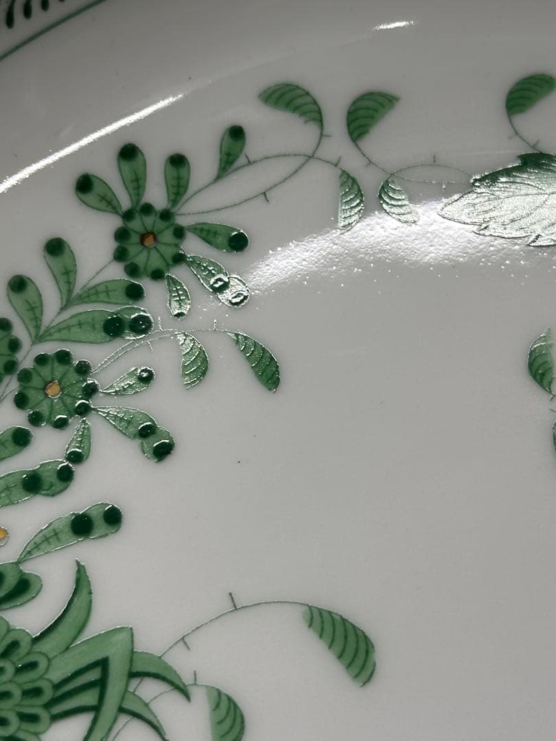 ③ 【美品】HEREND インドの華　ディーププレート　ボウル　23cm