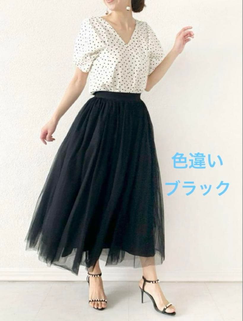 TSURU by MARIKO OIKAWA ドット柄半袖トップス　36 黒