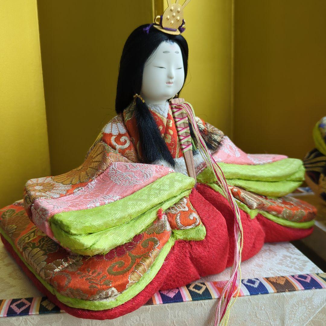 雛人形 木目込み ひなまつり 台座 屏風付 お雛様 御内裏様 お雛様